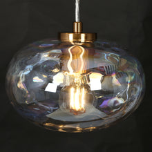Chrysaorican 3-Light Iridescent Globe-Glass Cluster Chandelier