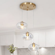 Chrysaorican 3-Light Iridescent Globe-Glass Cluster Chandelier