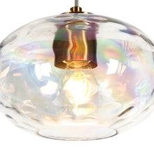 Chrysaorican 5-Light Iridescent Globe-Glass Brass Chandelier
