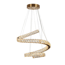 Metorcalipia 1-Light 24" Glam Brass Crystal LED Chandelier