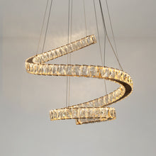 Metorcalipia 1-Light 24" Glam Brass Crystal LED Chandelier