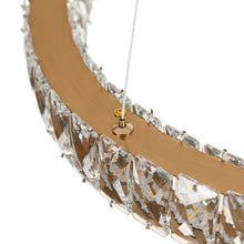 Metorcalipia 1-Light 24" Glam Brass Crystal LED Chandelier