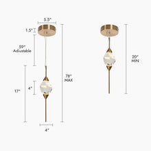 Lucivagus 1-Light 5.5" Glam Brass LED Pendant Light