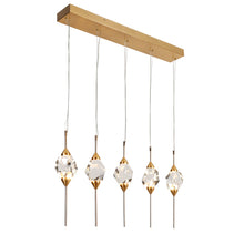 Lucivagus 5-Light 34" Glam Gold Cluster LED Kitchen Island Light