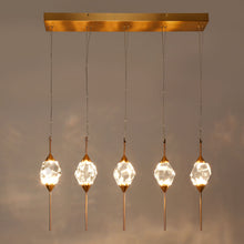 Lucivagus 5-Light 34" Glam Gold Cluster LED Kitchen Island Light