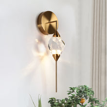 Lucivagus 1-Light Glam Brass LED Wall Sconce