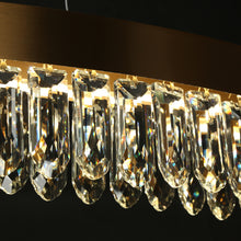 Sibyl 1-Light 36" Glam Linear Crystal LED Kitchen Island Light