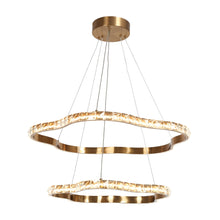 Deslumbrante 2-Light 26" Glam Double-Circle Crystal LED Chandelier