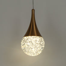 Dandelion 1-Light 3.9" Glam Brass Teardrop LED Pendant Light