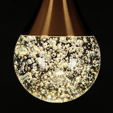 Dandelion 1-Light 3.9" Glam Brass Teardrop LED Pendant Light