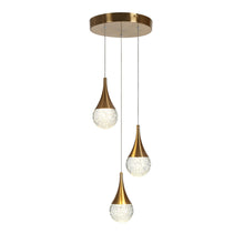 Dandelion 3-Light 10" Glam Brass Cluster LED Chandelier