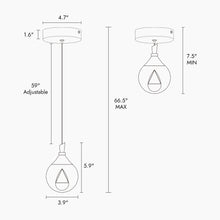 Dsenlupor 1-light 4.7" Modern Brass LED Pendant Light