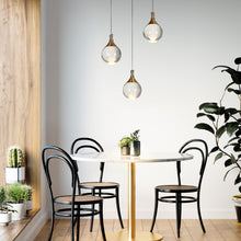 Dsenlupor 3-Light 14" Modern Brass Globe LED Chandelier