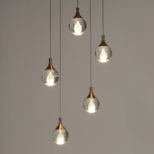 Dsenlupor 5-Light 16.5" Modern Brass Globe LED Chandelier