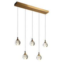 Dsenlupor 5-Light 30" Modern Brass LED Kitchen Island Light