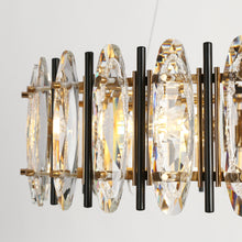 Noctiflorous 6-Light 25" Glam Black and Brass Drum Chandelier