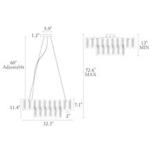 Noctiflorous 10-Light 32" Glam Brass Tiered Crystal Chandelier