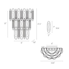 Noctiflorous 1-Light Modern Brass Crystal LED Wall Sconce