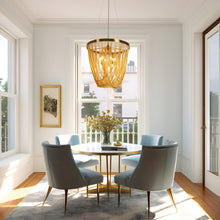 Tracienuri 9-Light 24" Glam Black and Brass Chandelier