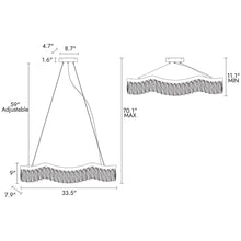 Thelonious 1-Light 33.5" Glam Brass Gold LED Chandelier