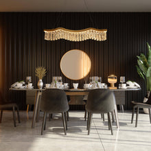 Thelonious 1-Light 33.5" Glam Brass Gold LED Chandelier