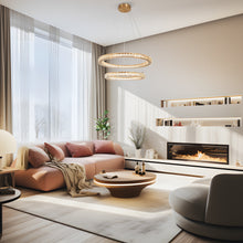 Metorcalipia 2-Light 30" Glam Brass LED Chandelier