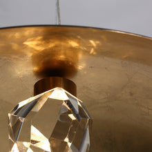 Eleutherius 1-Light 14" Modern Black and Brass LED Pendant Light