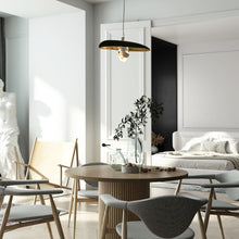 Posipatry 1-Light 15" Modern Black & Gold Crystal LED Pendant Light