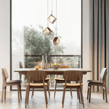 Cendrillon 3-Light 17" Modern Brass Square LED Chandelier