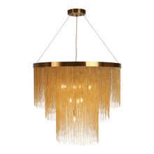 Tracienuri 10-Lights 31.5" Modern Brass LED Chandeliers