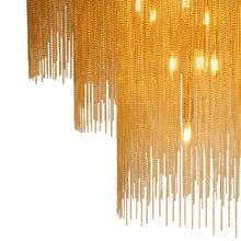 Tracienuri 10-Lights 31.5" Modern Brass LED Chandeliers