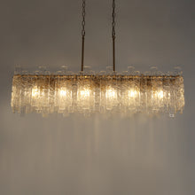 Engaveric 6-Light 39" Modern Brass Rectangle Kitchen Island Light