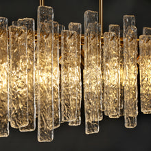 Engaveric 6-Light 39" Modern Brass Rectangle Kitchen Island Light