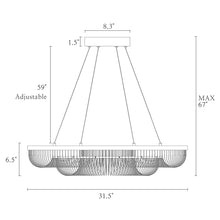 Shoebill 1-Light 31.5" Modern Brass Empire LED Chandeliers