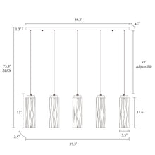 Iatreia 5-Light 39" Glam Brass Cluster LED Kitchen Island Light