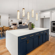 Iatreia 5-Light 39" Glam Brass Cluster LED Kitchen Island Light