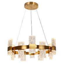 Euromos 24-Light 31" Glam Brass Wagon Wheel LED Chandelier