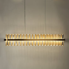 Bajunmeng 1-Light 34" Modern Brass LED Kitchen Island Light