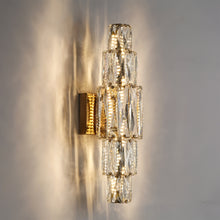 Cryptography 1-Light Modern Brass Crystal LED Wall Sconce