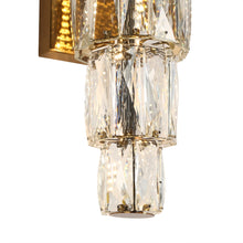 Cryptography 1-Light Modern Brass Crystal LED Wall Sconce