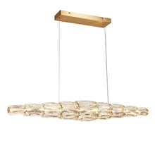 Cryptography 1-Light Modern Gold Linear LED Kitchen Island Light