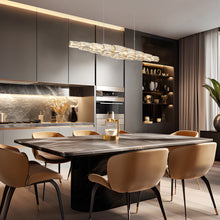 Cryptography 1-Light Modern Gold Linear LED Kitchen Island Light