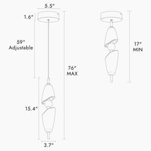 Penstemon 1-Light 5.5" Modern Gold LED Pendant Light