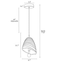 Penstemon 1-Light 9" Modern Bell Glass LED Pendant Light