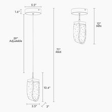 Aeyilana 1-Light 5.5" Glam LED Pendant Light