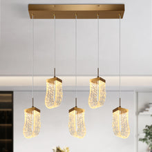 Aeyilana 5-Lights 27.5" Modern Brass Cluster LED Island Light