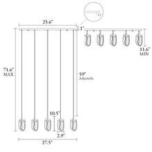 Aeyilana 5-Lights 27.5" Modern Brass Cluster LED Island Light