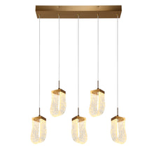 Aeyilana 5-Lights 27.5" Modern Brass Cluster LED Island Light