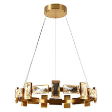 Sinsoledad 1-Light 26" Modern Brass Wagon Wheel LED Chandelier