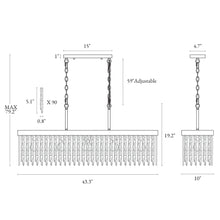 Ardanidula 5-Light 43" Glam Brass Rectangle Kitchen Island Light